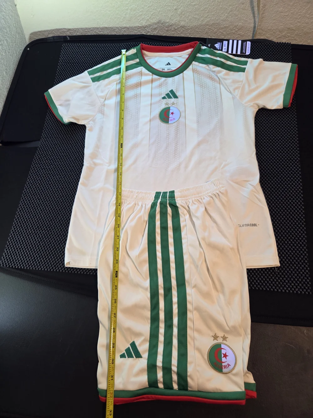 Kids' Algeria White & Green Soccer Jersey and Shorts Set